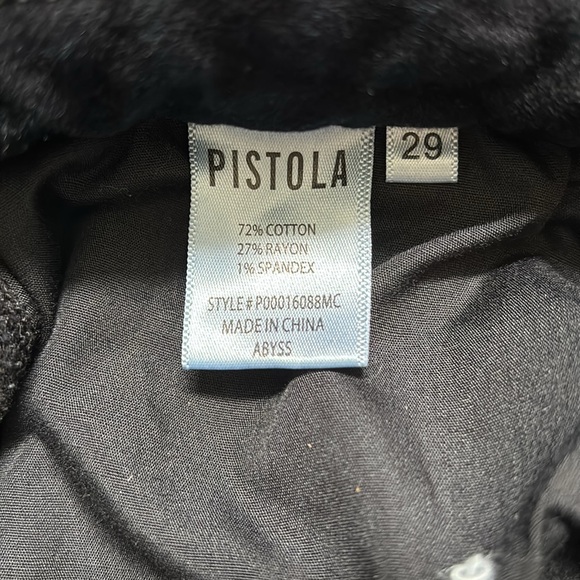 Pistola high rise black cropped frayed denim in color Abyss - Picture 7 of 7